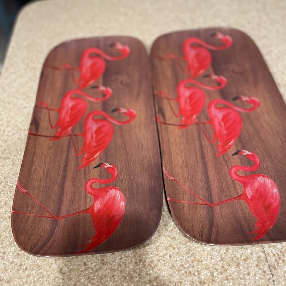 Flamingos tray(s). Summertime fun, sturdy, hand wash, serve appetizers on them. - Picture 4 of 9